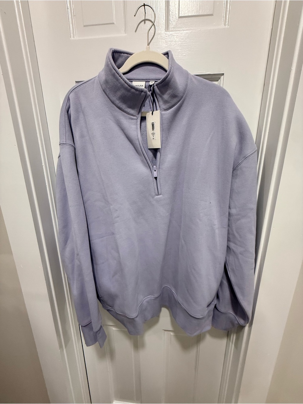 Aritzia Zip-Neck Sweater - Light Lavender